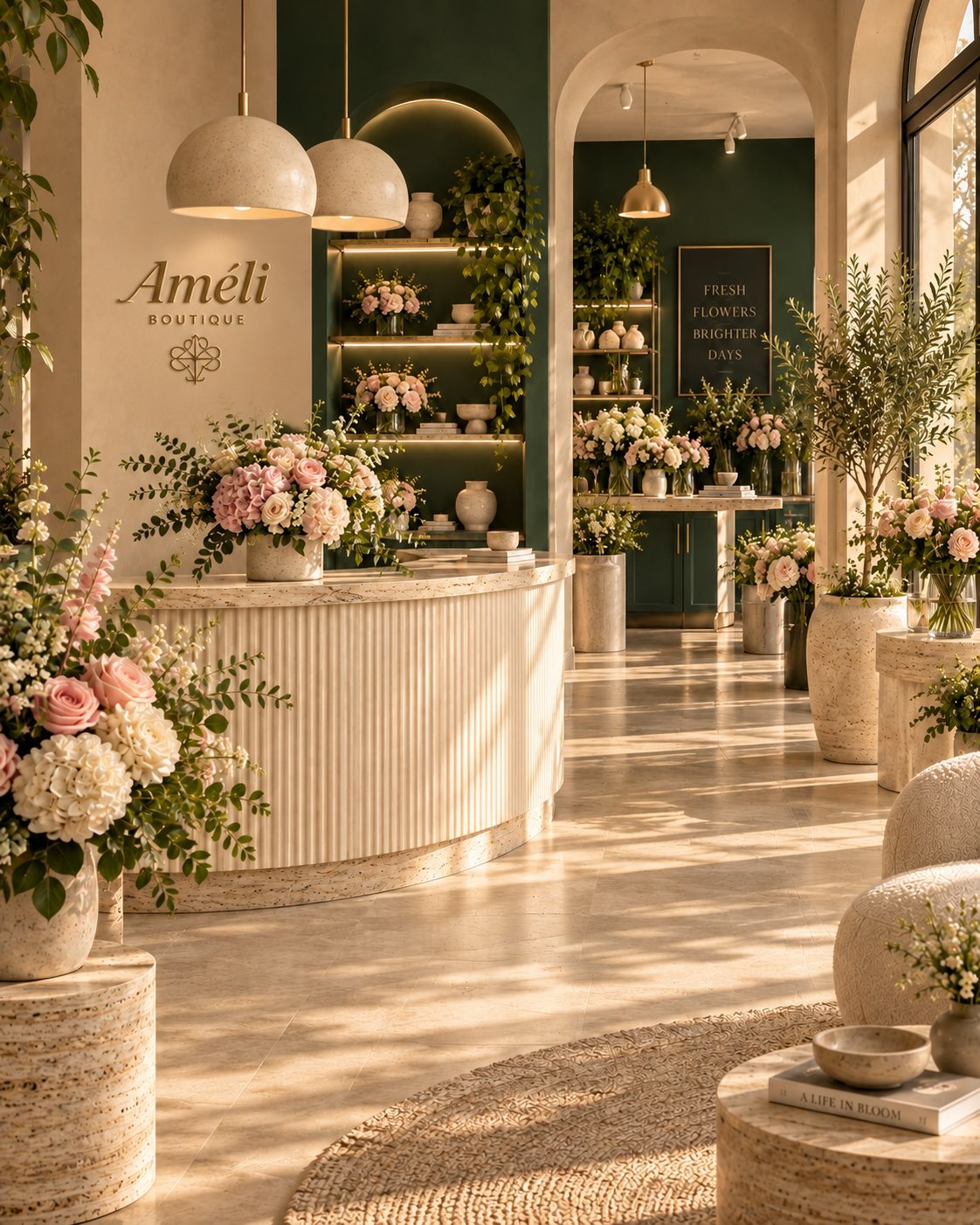 Стійка флористичної студії AMÉLI Boutique